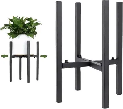 Immagine prodotto di Portavasi regolabile per vasi con diametro 24-36 cm, altezza 38 cm, metallo nero