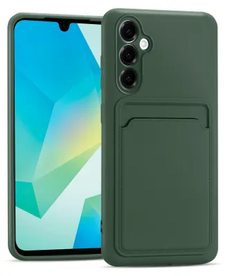 Zdjęcie produktu dla Etui na telefon komórkowy Samsung Galaxy A26 5G silikonowe etui ochronne z kieszenią na kartę Slim Wallet Case, zielone