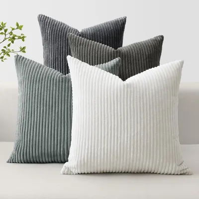 Immagine prodotto di Set di 4 federe per cuscini, 50x50 cm, colore grigio