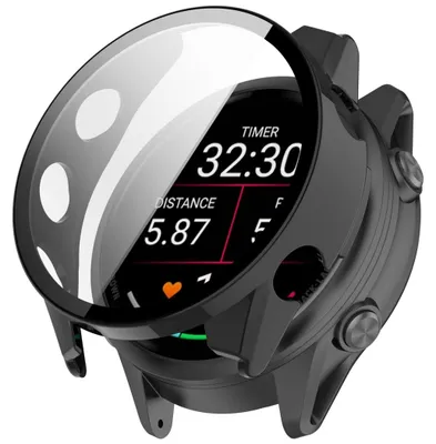 Immagine prodotto di Custodia per smartwatch + vetro protettivo per Garmin Forerunner 970 - Custodia protettiva nera