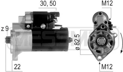Produktbild von ERA 220581A Starter Anlasser 2kW für VW LT 28-46 II Kastenwagen (2DA, 2DD, 2DH) 12V