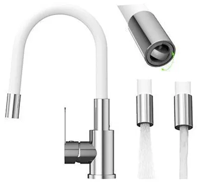 Produktbild von Granitan | GRADO PLUS - Küchenarmatur - Flexibler Auslauf - Weiß - praktische Küchenlösungen