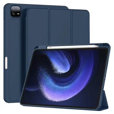 Produktbild von Techsuit Flex Trifold Tablet-Hülle mit Pencil-Halter für Xiaomi Pad 6/Pad 6 Pro - Dunkelblau