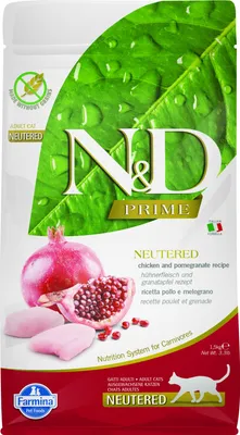 Produktbild von Farmina Pet Food N&D Prime, Adult, Huhn, Granatapfel, 1,5 kg, Getreidefrei, Ohne Geschmacksstoffe, Antioxidantien enthalten