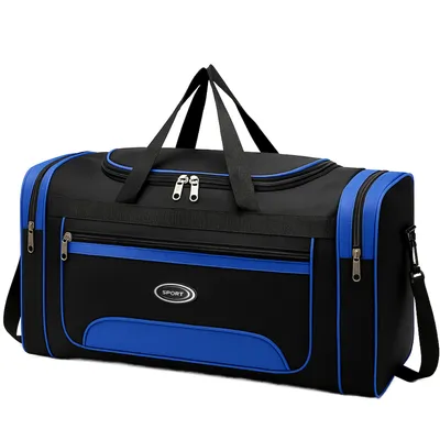 Produktbild von Sporttasche Sport Tasche Fitness 60 cm Reisetasche Fitnesstasche Gym Umhängetasche Arbeitstasche Damen Herren Jungen Mädchen Schwarz Retoo