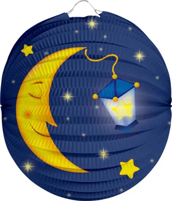 Produktbild von Niedliche Mond und Sterne Laterne 22cm