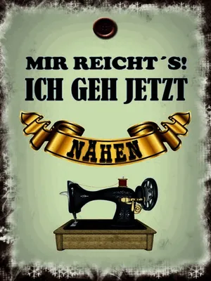 Produktbild von vianmo Holzschild 40x30 cm mir reicht`s ich geh nähen