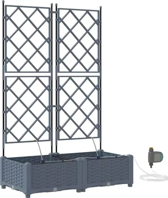 Zdjęcie produktu dla Doniczka ogrodowa 2 pcs Jasnoszary 80 x 40 x 126 cm