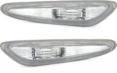 Immagine prodotto di 2 indicatori di direzione laterali cromati bianchi per BMW Serie 3 E46 dal 10/2001 al 3/2005