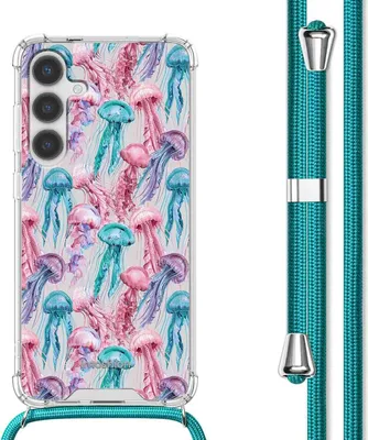 Produktbild von imoshion Design Hülle mit Band Samsung Galaxy S24 - Jellyfish Watercolor