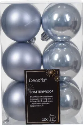 Productafbeelding van Kerstbal kunststof d6 cm mblw 12st kerst Decoris