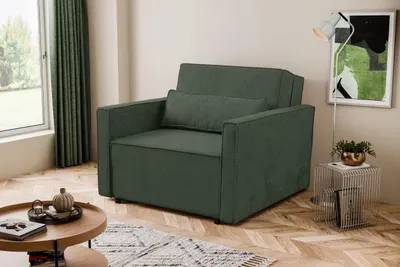 Produktbild von Schlafsessel VESSA 1-Sitzer ausklappbar Bettkasten 200x80 cm Grün