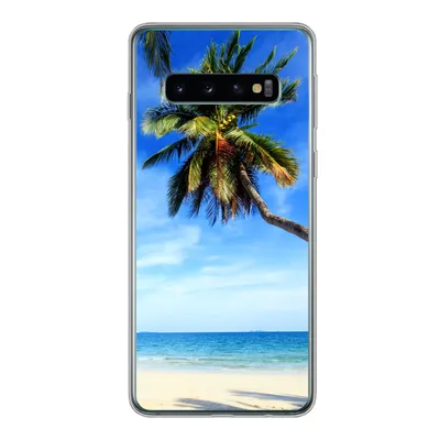Produktbild von MuchoWow® Handyhülle Schutzhülle Hülle für Samsung Galaxy S10 Palmen - Strand - Meer Silikon Softcase Handy Hülle - Handytasche