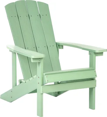 Produktbild von BELIANI Gartenstuhl Hellgrün Kunstholz Breite Armlehnen Muskoka Adirondack Stil Terrasse Outdoor