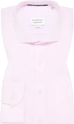 Produktbild von Eterna - Slim Fit - Bügelfreies Herren Langarm Hemd mit Haifisch-Kragen, (67cm) (8817 F182), Größe:39, Farbe:Rosa (50)