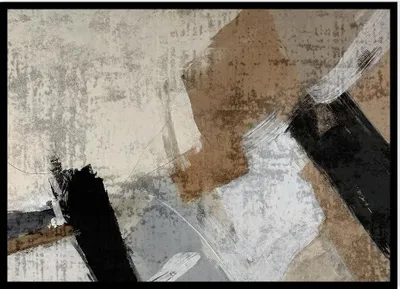 Image de BILDPOSTER EN CADRE 53x73 cm Couleur Beige Aquarelle Minimalisme Abstraction