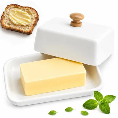 Image de Boîte à beurre en céramique avec couvercle – Pour 250g de beurre