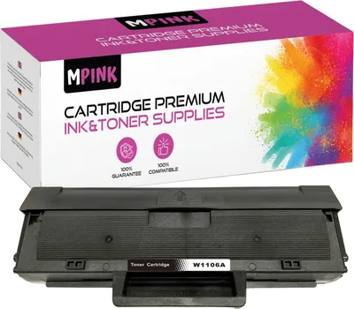 A toner cartridge and its packaging are displayed against a white background.