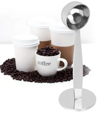 2-in-1 Kaffeeschaufel Stampfer, Edelstahl, 14,5 cm