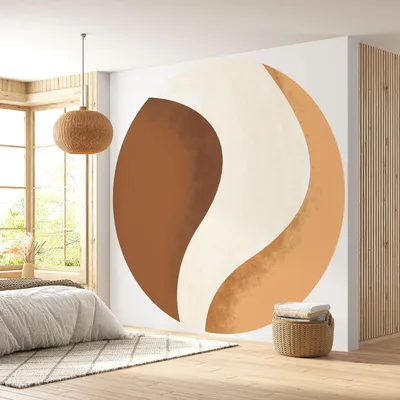 Image de Papier peint rond / cercle - Lumaléa - Design - Papier Premium 185gr Lavable - Diamètre 90 cm