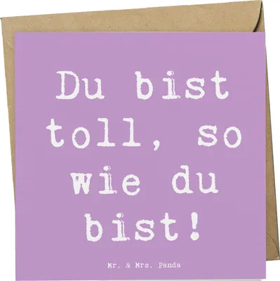 Produktbild von Mr. & Mrs. Panda Grußkarte Spruch Schulanfang Einzigartig - Lavendeltraum - Geschenk, doppelkarte, Selbstvertrauen, Glückwunschkarte, Zuversicht, Inspiration, Vertrauem