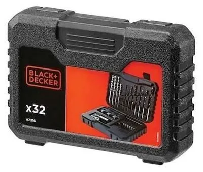 Zdjęcie produktu dla Zestaw wiertarko-wkrętarka BLACK+DECKER A7216-XJ, 32 elementy