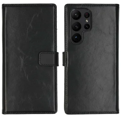 Imagen del producto de Funda de Cuero Auténtico tipo Libro para Samsung Galaxy S23 Ultra -
