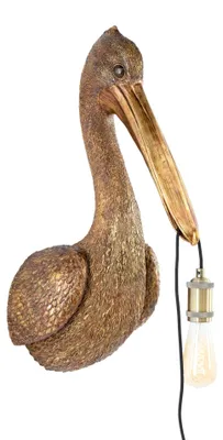 Zdjęcie produktu dla Light & Living - kinkiet - Pelican - brąz - tworzywo sztuczne - lampa w kształcie zwierzęcia - E27 - 3129118