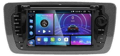 Obrázok produktu pre Multimediálny prehrávač do auta, displej IPS, navigačný systém, kompatibilný s modelom Seat Ibiza 6d (2009-2013), bezdrôtové pripojenie, vnútorná pamäť 4 GB/64 GB, 12 LED