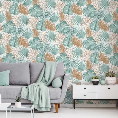 Zdjęcie produktu dla DUTCH WALLCOVERINGS tapeta okno motyw liści zielony