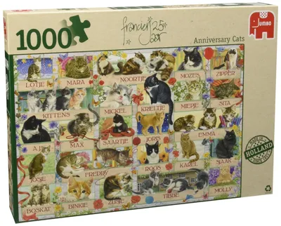 Produktbild von Premium Collection Francien Jubiläumskatzen 1000 Teile, 1000 Stück(e), Fauna, 12 Jahr(e)