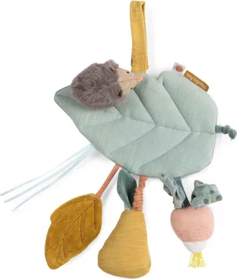 Imagen del producto de Juguete sensorial para bebé Hoja con erizos, Moulin Roty