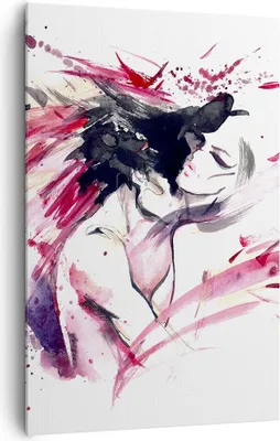 Produktbild von Bild auf Leinwand - Leinwandbild - Einteilig - Abstraktion Gesicht Emotion weiblich - 80x120cm - Wand Bild - Wandbilder - Leinwanddruck - Wanddekoration - Leinwand bilder - Wandbild - PA80x120-3051