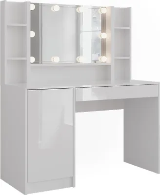 Produktbild von Schminktisch Vicco Sherry Weiß/Weiß Hochglanz 119.8 cm 4 Teile, Model 57617