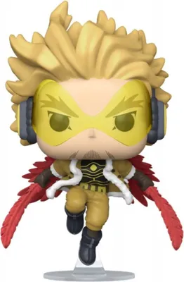A Funko Pop! vinyl figure of the character Hawks from My Hero Academia.