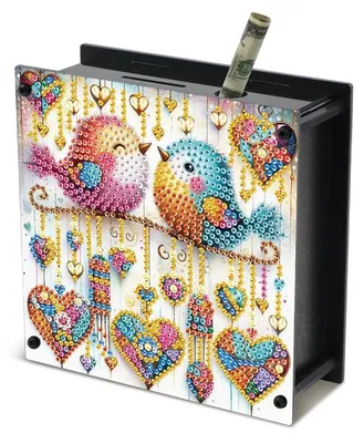 Diamond Painting Sparschwein 15x13 cm, Spardose, Malen nach Zahlen