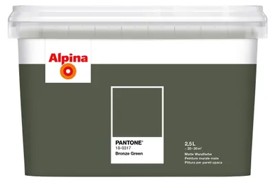 Produktbild von Alpina Wandfarbe Pantone matt bronze green 2,5 L
