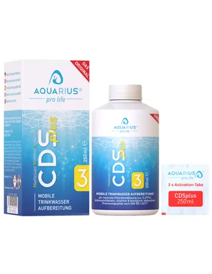Produktbild von AQUARIUS pro life ® - CDSplus 250 ml patentierte Chlordioxid Lösung I CDL Tropfen I Chlorine Dioxide Solution I auf Wunsch aktivierbar - Das Original