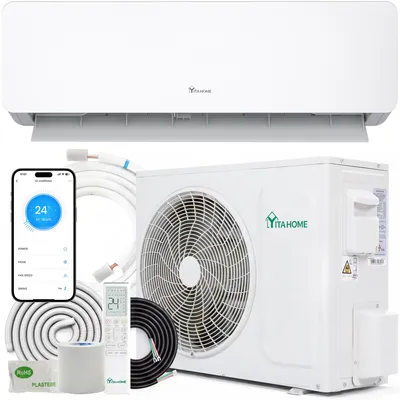 Produktbild von YITAHOME Klimaanlage 1200BTU bis 60㎡, Vorgefüllt Klimagerät, Kühlen A++/Heizen A+, WiFi/App Funktion, Weiß