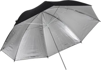 Produktbild von Fotoschirm 91 cm Silber reflektierend mit Standard-Studioleuchtenhalterung