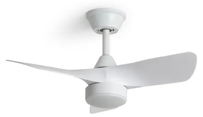 Produktbild von Deckenventilator mit Licht Leise DC Ventos Weiß Fernbedienung Klein (bis 10 m²) 76 cm Weiß