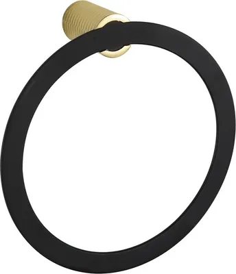 Produktbild von Mexen Base Handtuchhalter, Schwarz/Gold - 7088232-57