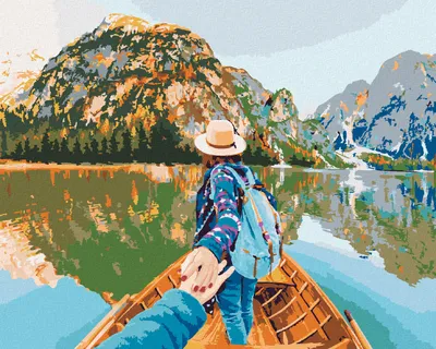 Produktbild von Zuty - Malen nach Zahlen - FRAU AUF EINEM BOOT, 40x50 cm, mit Keilrahmen (bereits gespannt)