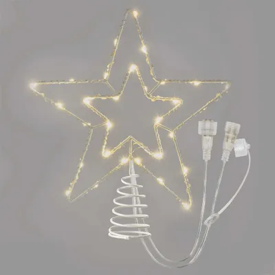 Standard LED spojovací vánoční hvězda, 28,5 cm, venkovní i vnitřní, teplá bílá