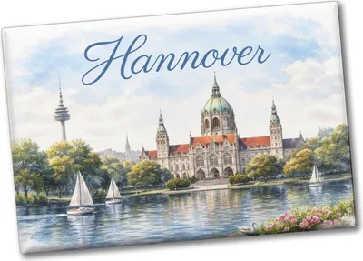Produktbild von Hannover Kathedrale Segelboote Souvenir Souvenir Magnet