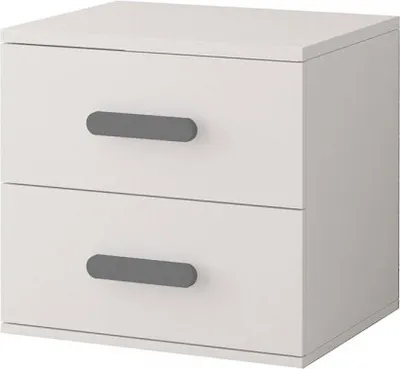 Obrázek produktu pro Noční stolek Jonas I 22 Bílá/Bílá + ŠEDÁ