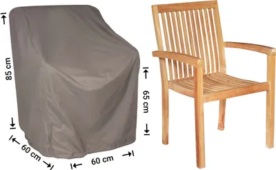 Produktbild von Raffles Covers Abdeckhaube für Gartensessel 60 x 60 H: 85/65 cm | Atmungsaktiv | Wasserdicht | UV-beständig | Doppelnähte | Elastischer Kordelzug
