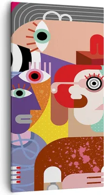 Produktbild von Bild auf Leinwand - Leinwandbild - Abstraktion modern - 55x100cm - Wand Bild - Wanddeko - Leinwanddruck - Bilder - Kunstdruck - Wanddekoration - Leinwand bilder - Wandkunst - PA55x100-3624