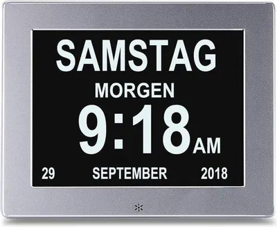 Produktbild von Digitale Wecker mit Kalender und Alarmfunktion für Senioren Schwarz