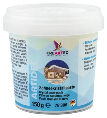 Produktbild von CREARTEC Schneekristall Paste Weiß - Inhalt 150g, Kunstschnee - 78306